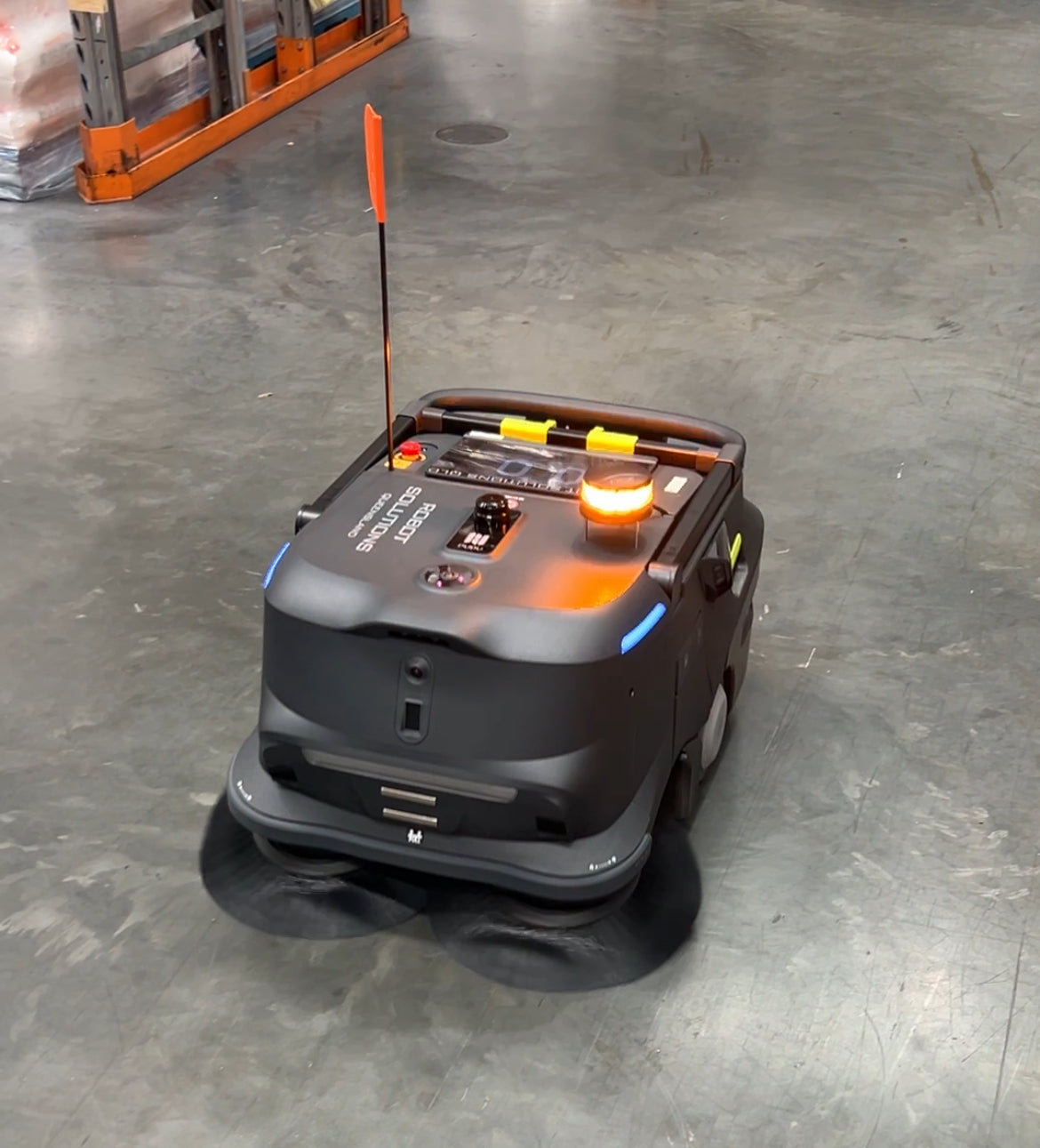 Robot on a concrete floor in an industrial setting From Robot Solutions QLD