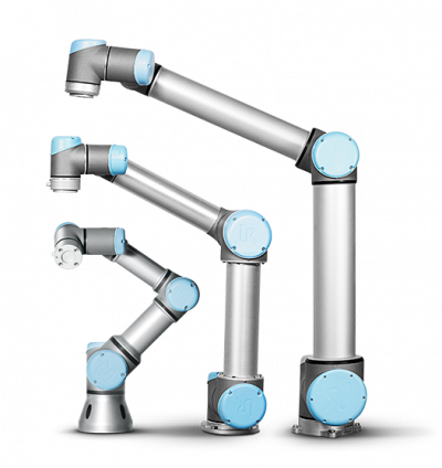 3 Robotic arm models with multiple joints on a white background From Robot Solutions QLD