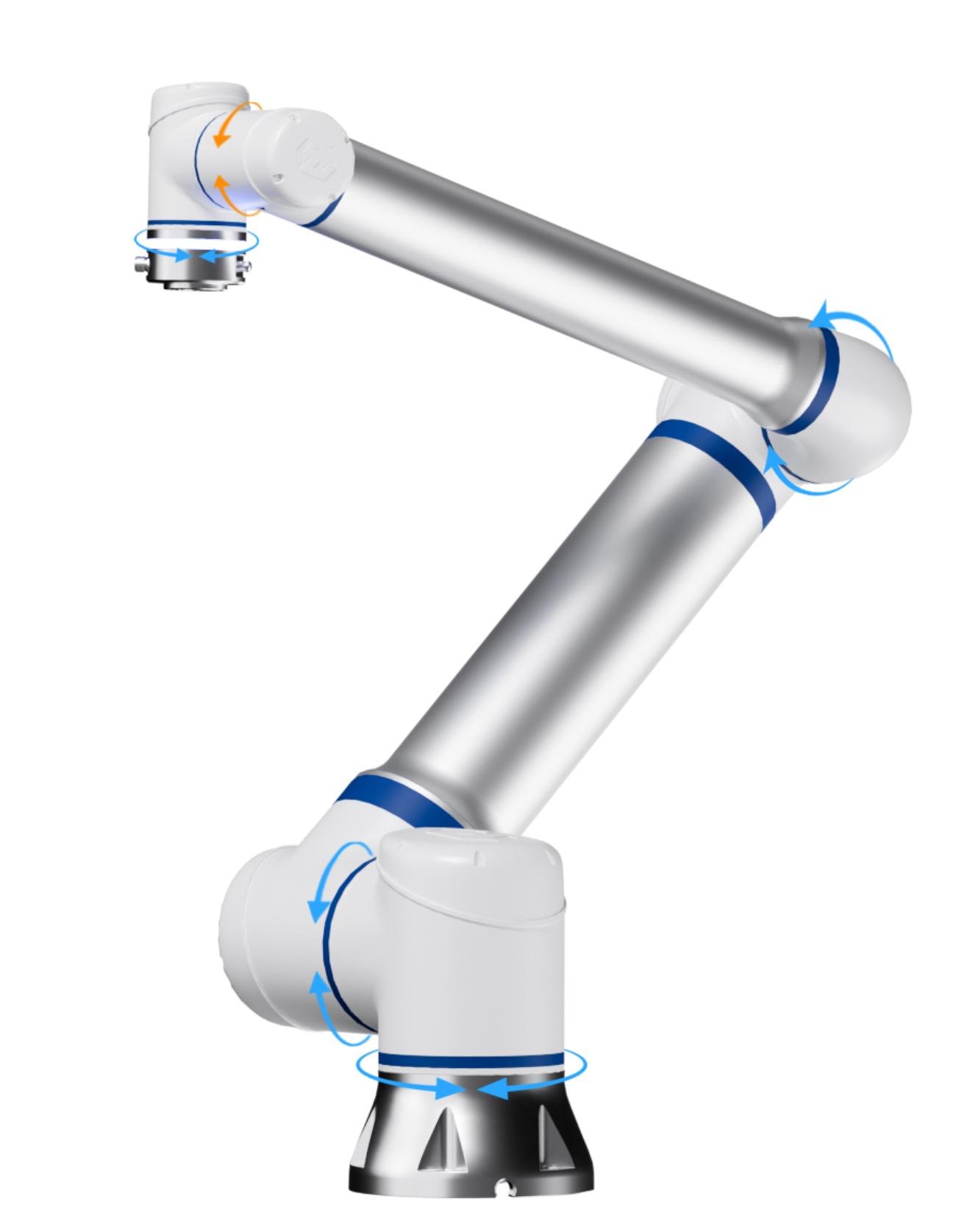 5 axis cobot Robotic arm on a white background