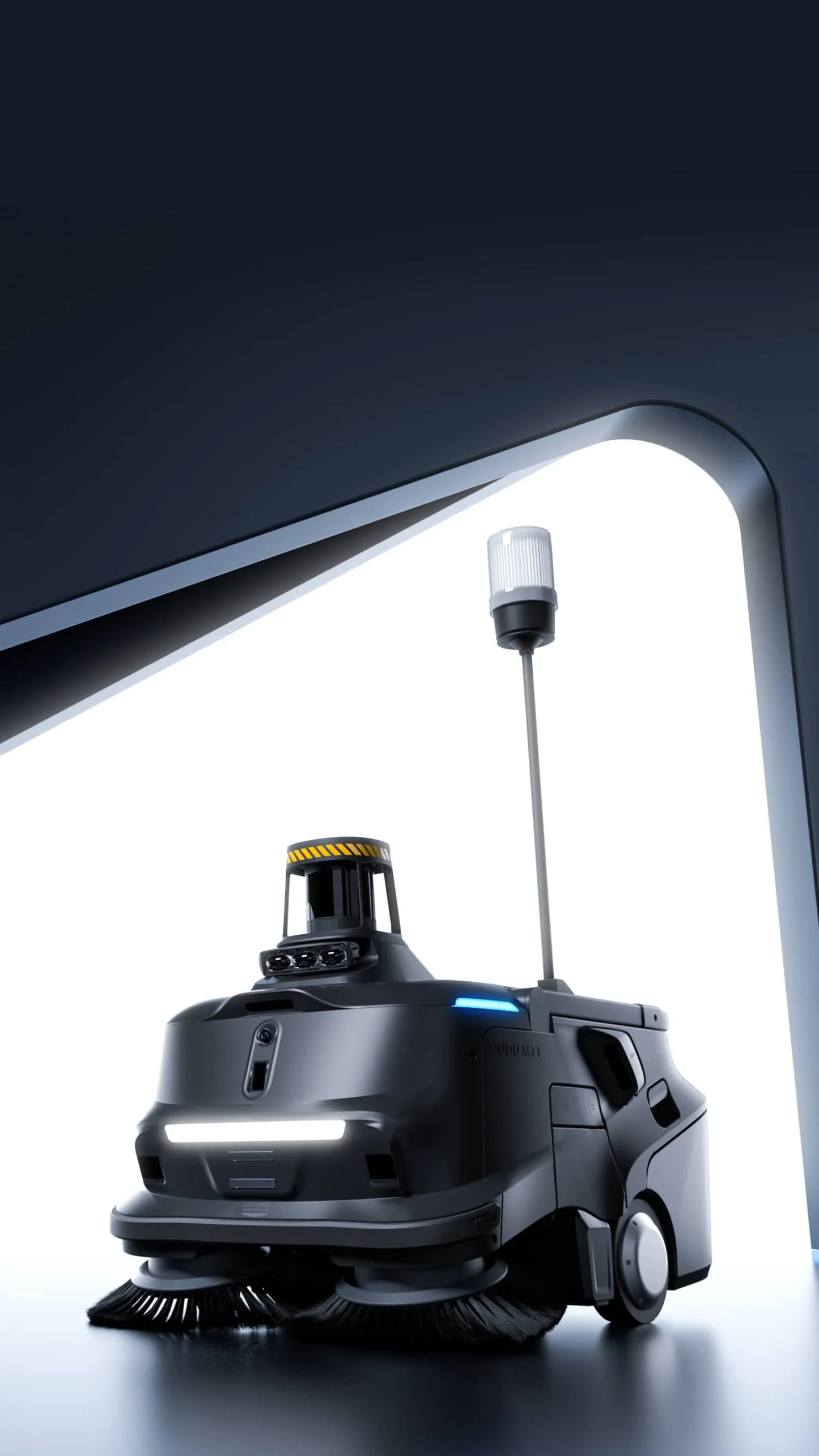 PUDU MT1 Max outdoor robotic sweeper in manufacturer product imagery